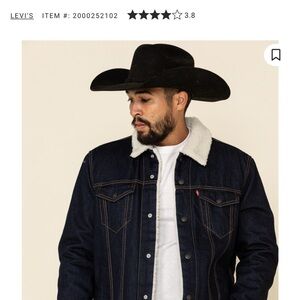 SOLD Levi's Dark Blue Denim Jacket with White Collar